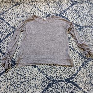 Lucky Brand scrunched sleeve shirt
